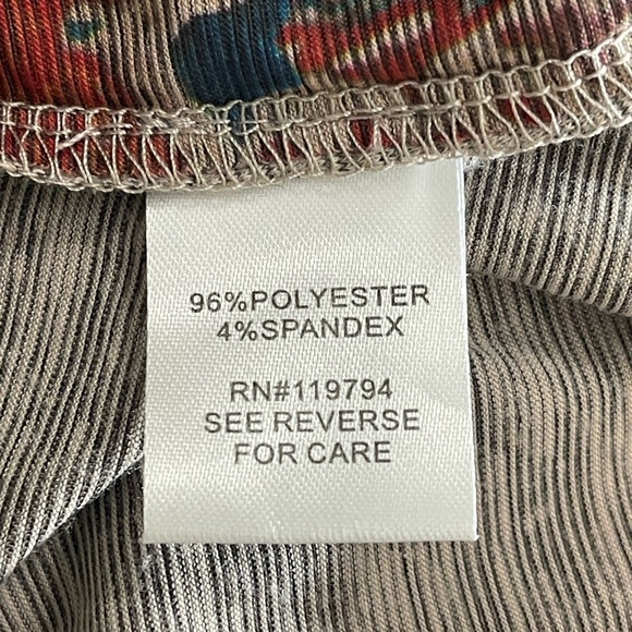 ONE WORLD BEIGE LIGHTWEIGHT CARDIGAN WITH FLORAL PRINT TRIM SZ LG EUC - Picture 12 of 12